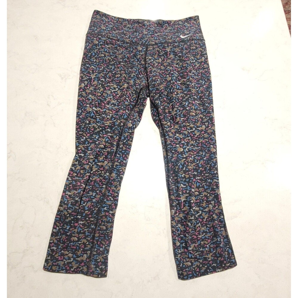 Nike Dri Fit Gym Capri Leggings Women's Size Extra Small XS Excercise 695506-010 - Picture 2 of 7